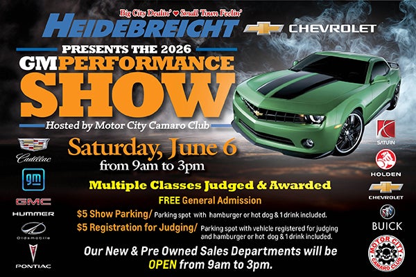 2026 GM Performance Show at Heidebreicht Chevrolet!