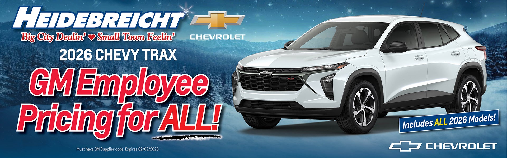 2026 Trax (ALL Trims) GM Employee Pricing For ALL! See Disc.