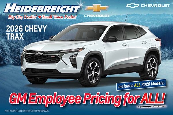 2026 Trax (ALL Trims) GM Employee Pricing For ALL! See Disc.