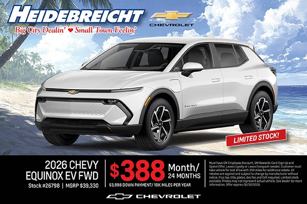 2026 Equinox EV FWD - Limited Stock!