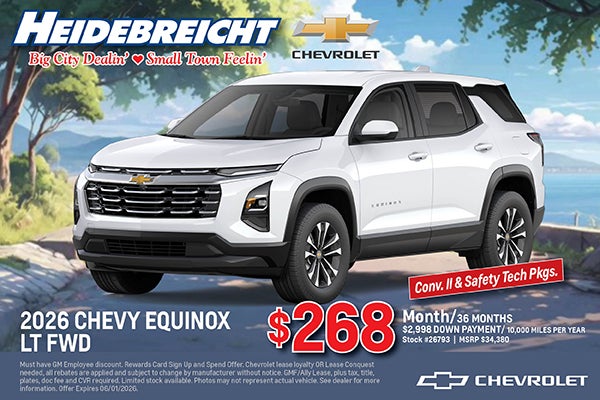 2026 Equinox LT FWD - Convenience Pkg II & Safety Tech Pkg!
