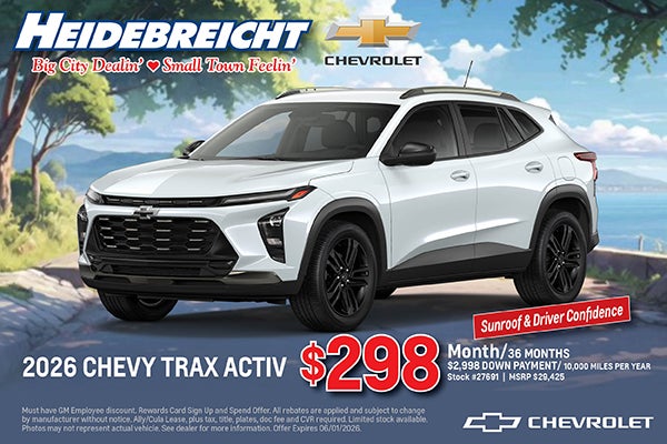2026 Trax Activ - Sunroof & Driver Confidence Pkg!