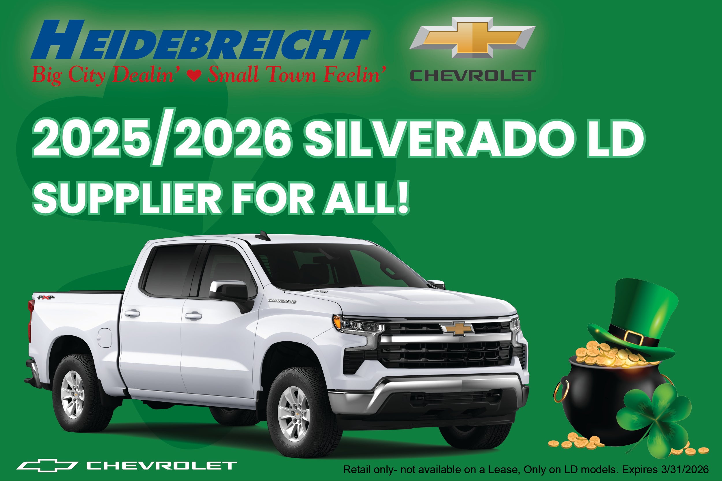 25/26 Silverado LD - Supplier for ALL! See Disc. For Details