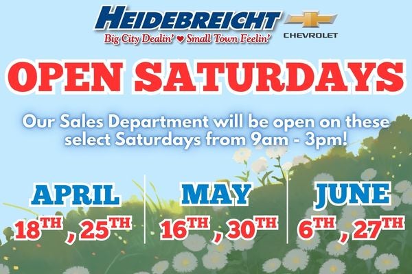 Check Out Our Select Saturday Hours Through June 2026!
