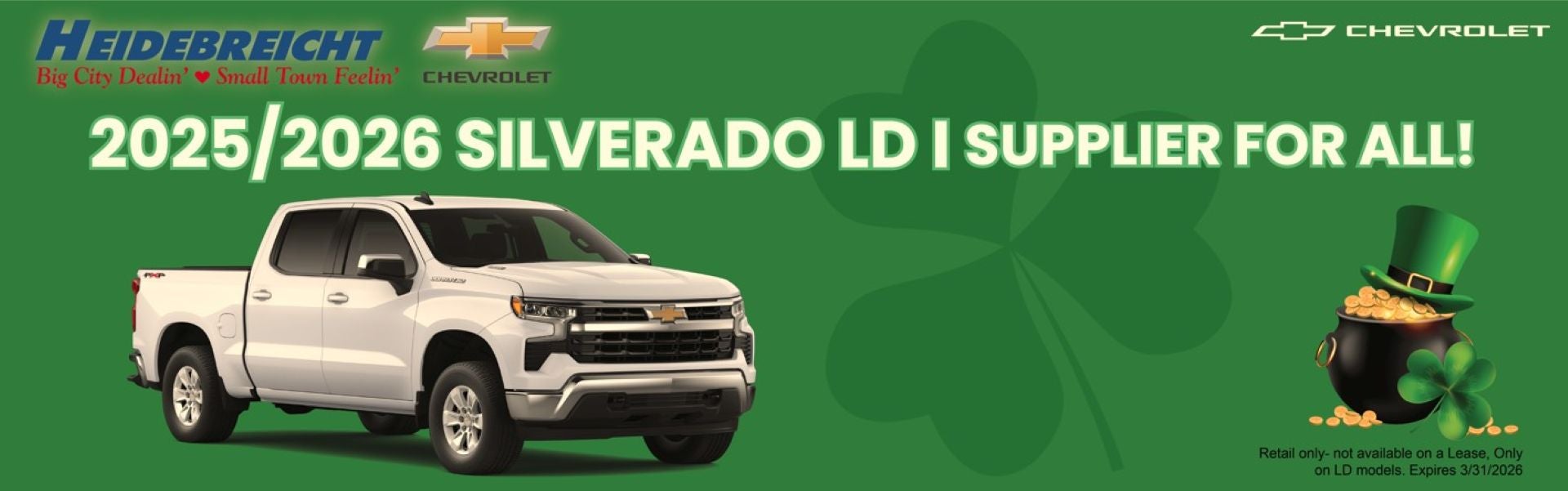 25/26 Silverado LD - Supplier for ALL! See Disc. For Details