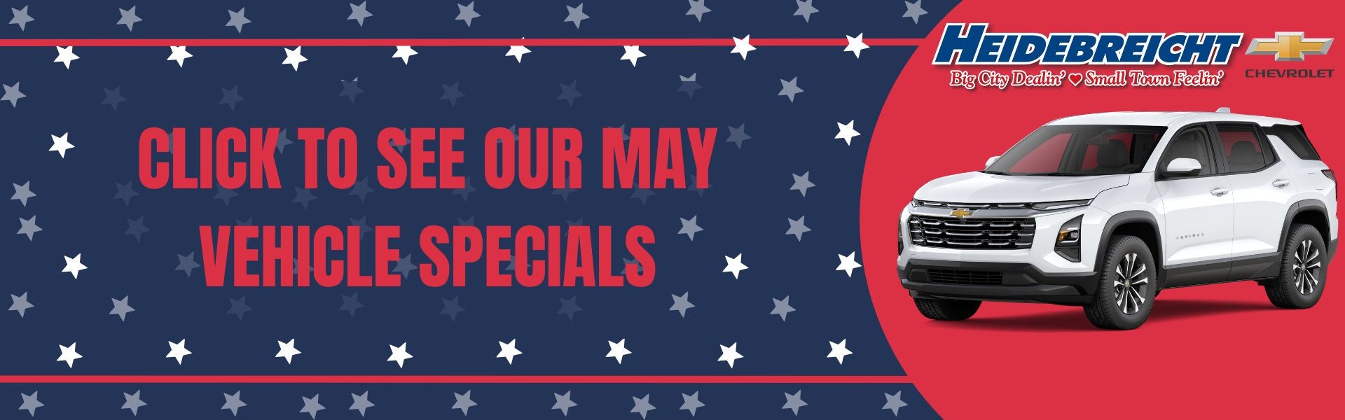 Click to See Our May Vehicle Specials!