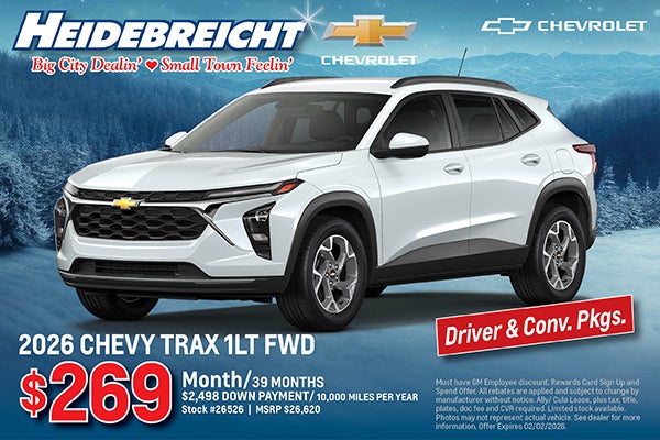 2025 Trax 1LT FWD - Driver Confidence Package, Convenience Package